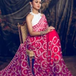 Moslin stone work saree