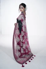 Black and hot pink stoned Moslin - Image 3