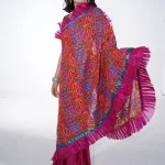 Joipuri hand-stitched with ruffle saree