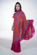 Joipuri hand-stitched with ruffle saree