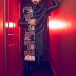 Black designer shawl