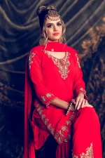 Sharara dress - Soft Shiffon Georgette - Image 3