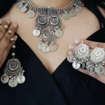 Oxidised German silver necklace