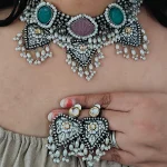 Silver oxidised jewellery