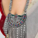 Half moon pattern long Necklace