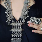 German silver long necklace