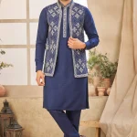 Nevy blue panjabi/kurta set with gorgeous coti/jacket