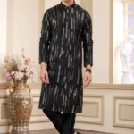 Black embroidered Panjabi/Kurta set