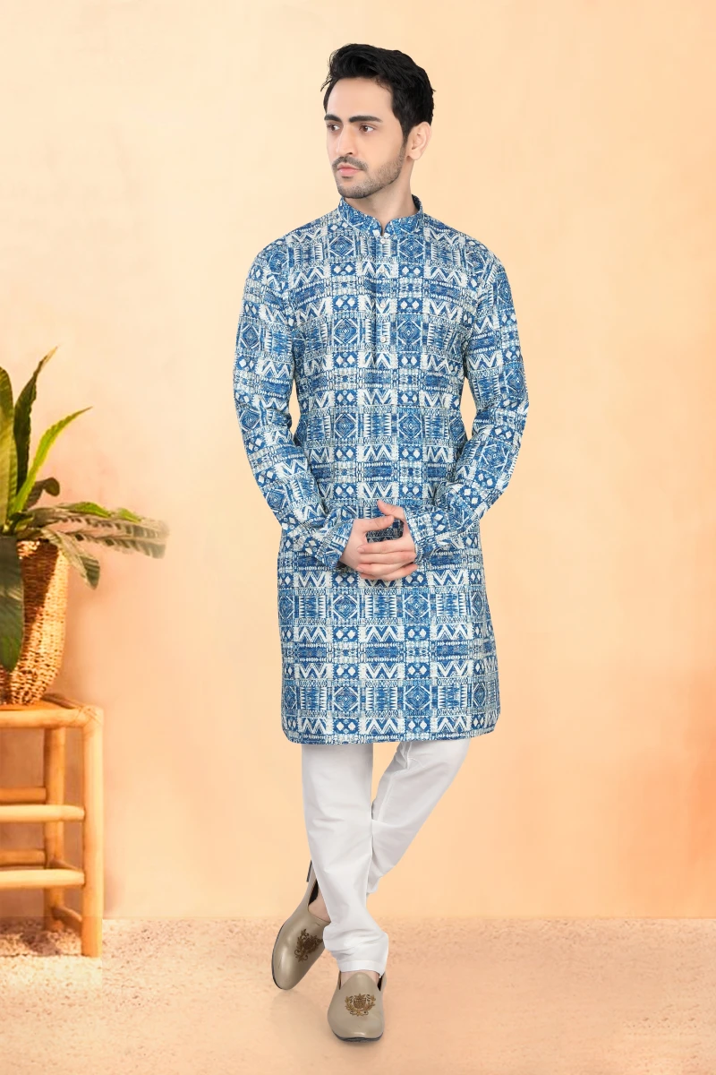 TS-MP0003 Printed Panjabi/Kurta set - Image 1