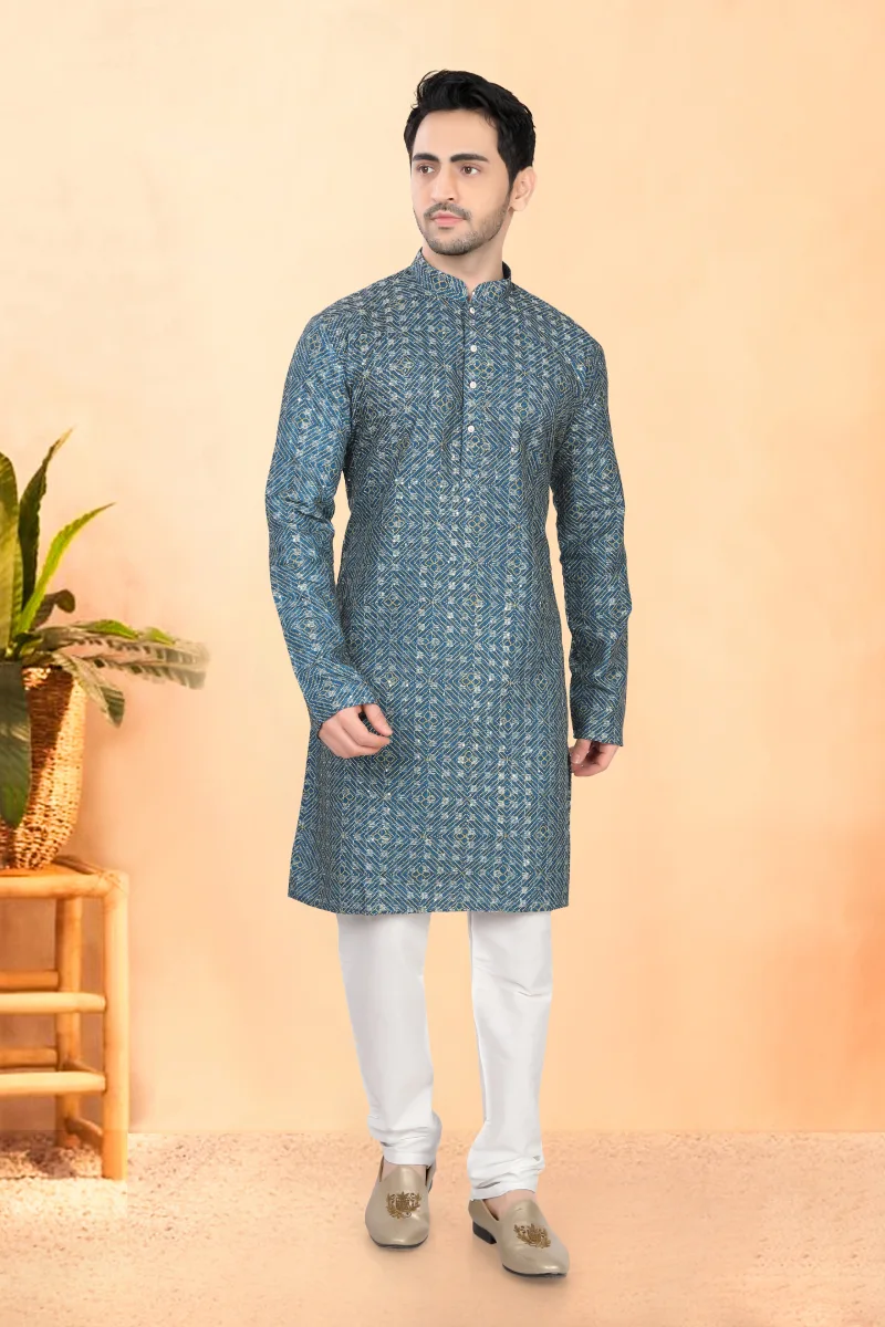 TS-MP0005 Printed Panjabi/Kurta set - Image 1