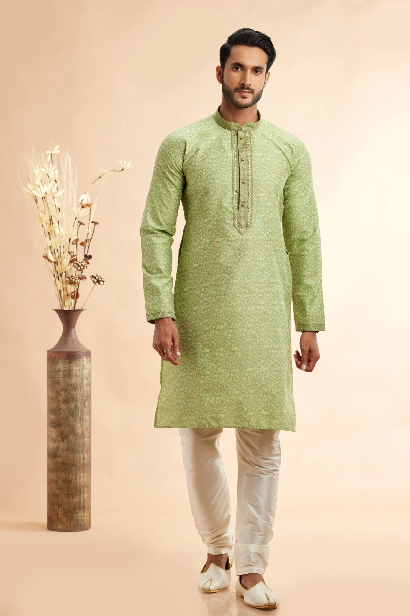TS-MP0009 Mixed cotton Panjabi/Kurta set - Image 1