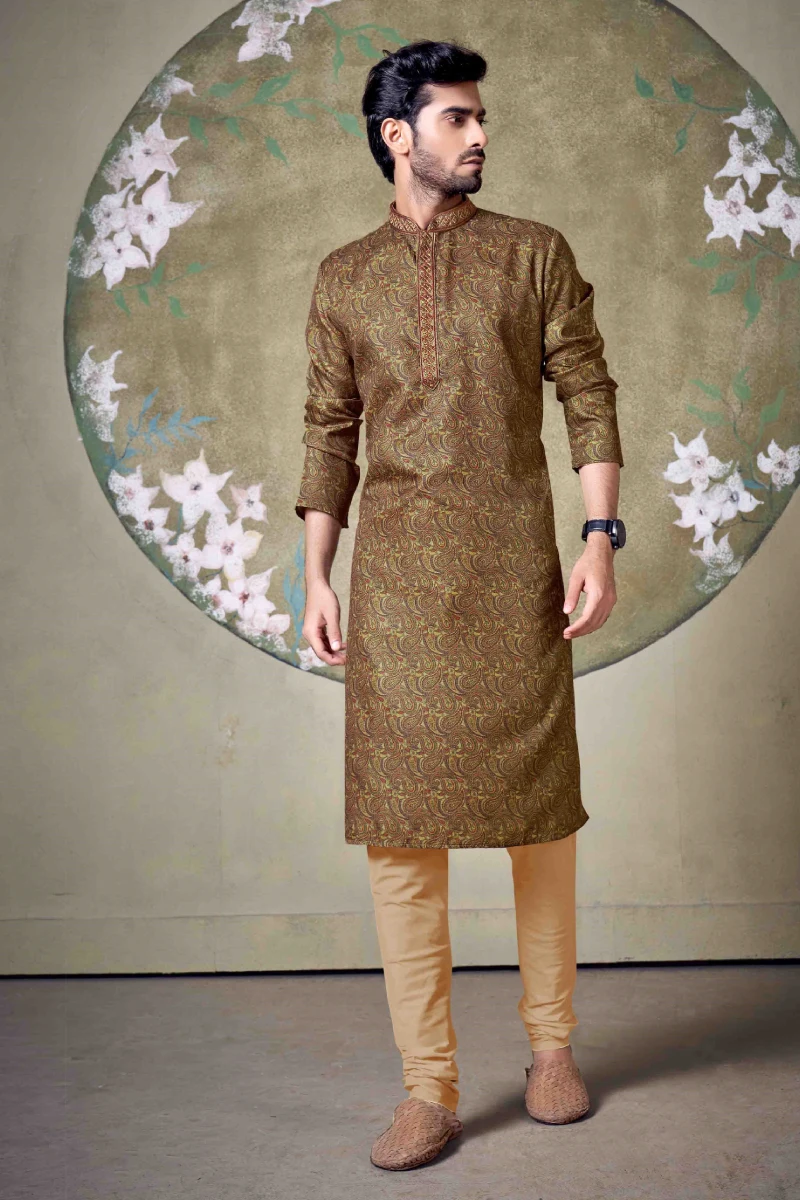 TS-MP0012 Mixed cotton Panjabi/Kurta set - Image 1