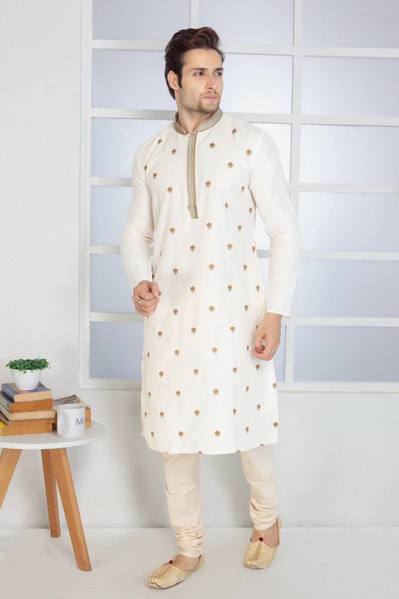 TS-MP0013 Mixed cotton Panjabi/Kurta set - Image 1