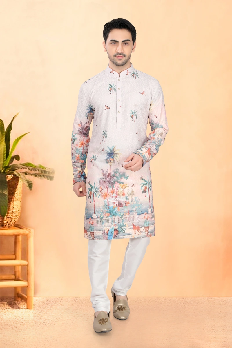 TS-MP0020 Mixed cotton Panjabi/Kurta set - Image 1