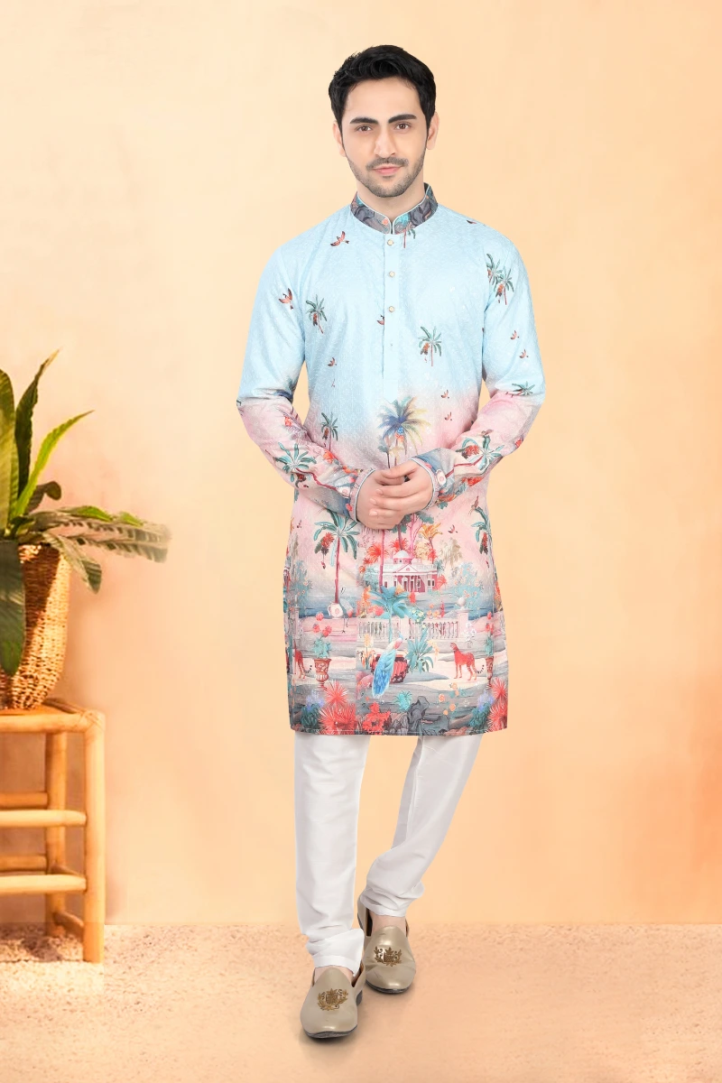 TS-MP0022 Mixed cotton Panjabi/Kurta set - Image 1
