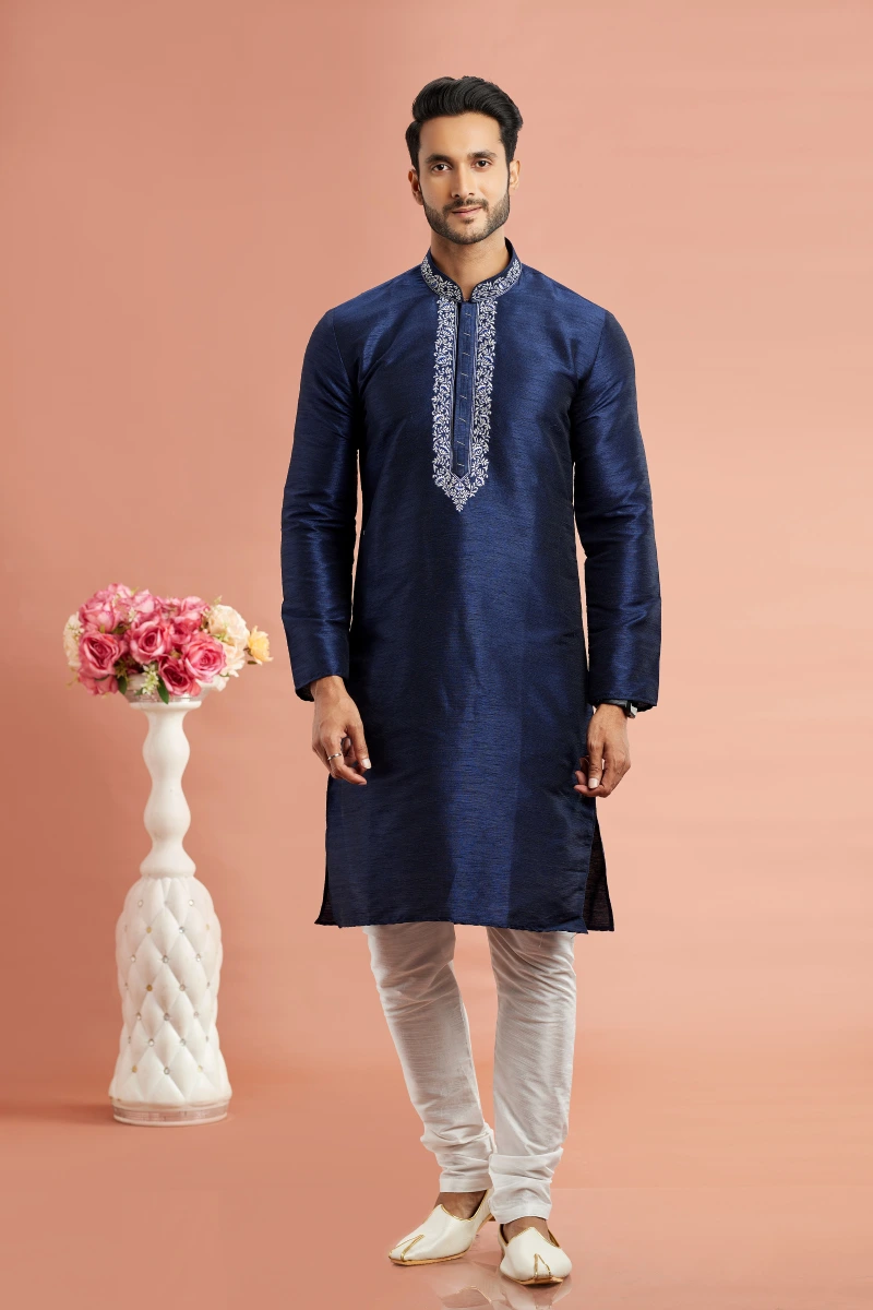 TS-MP0025 Benarasi Art silk Panjabi/Kurta set - Image 1