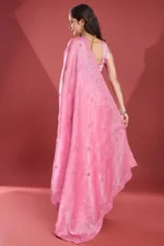 Soft tissue burberry saree - Image 3