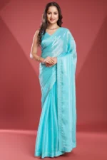 Soft tissue burberry saree