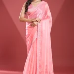 Soft tissue burberry saree