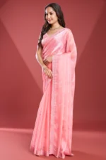 Soft tissue burberry saree - Image 2