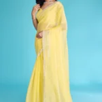 Tissue burberry saree