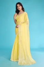 Tissue burberry saree