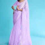 Tissue burberry saree