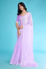 Tissue burberry saree - Image 2