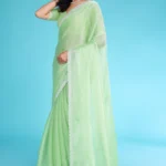 Tissue burberry saree