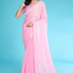 Tissue burberry saree