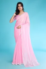 Tissue burberry saree