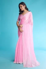 Tissue burberry saree - Image 2