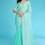 Tissue burberry saree