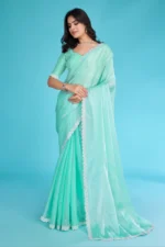 Tissue burberry saree