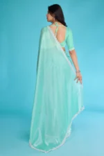 Tissue burberry saree - Image 3