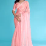 Tissue burberry saree