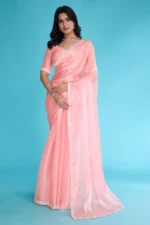 Tissue burberry saree