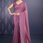Embellished shimmer georgette saree