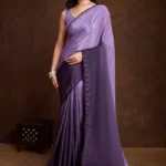 Shaded chinnon silk saree