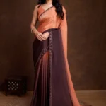 Shaded chinnon silk saree