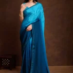 Shaded chinnon silk saree