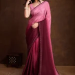 Shaded chinnon silk saree