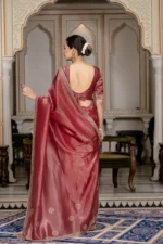Tissue gold crush saree - Image 3