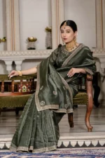 Tissue gold crush saree - Image 2
