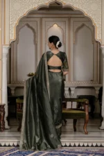 Tissue gold crush saree - Image 3