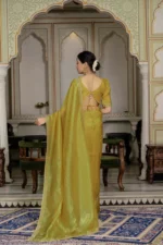 Tissue gold crush saree - Image 3
