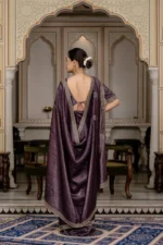 Tissue gold crush saree - Image 3
