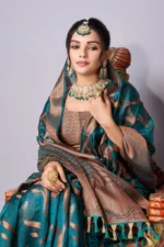 Traditional weaving organza saree - Image 2