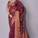 Traditional weaving organza saree