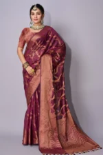 Traditional weaving organza saree